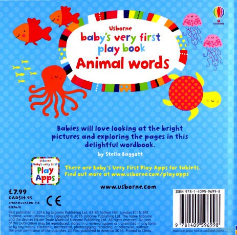 Baby's Very First Play Book Animal Words (Baby's Very First Books): 1 - Fiona Watt [KSIĄŻKA]