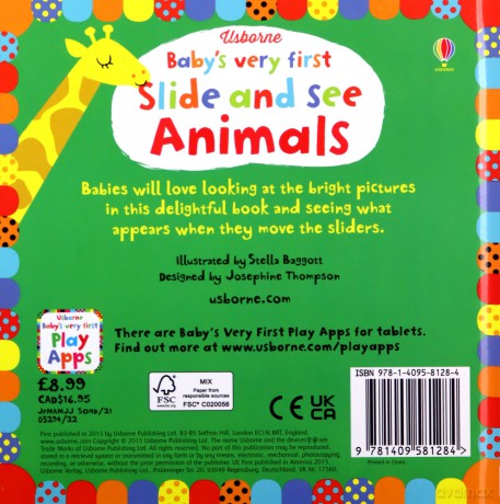 Baby's Very First Slide and See Animals (Baby's Very First Books): 1 - Fiona Watt [KSIĄŻKA]
