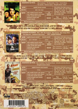 Kolekcja Wojenna BOX:Działa Nawarony Sahara Most na rzece Kwai [3DVD]