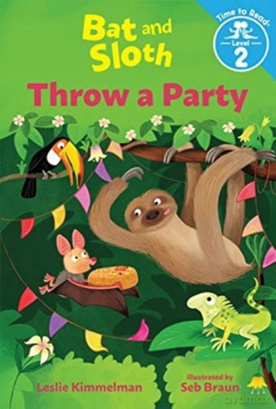 Bat and Sloth Throw a Party (Bat and Sloth: Time to Read, Level 2) - Leslie Kimmelman [KSIĄŻKA]