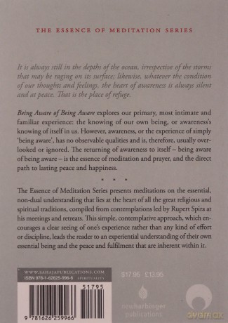 Being Aware of Being Aware: The Essence of Meditation, Volume 1 - Rupert Spira [KSIĄŻKA]