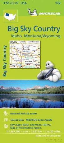 Big Sky Country - Zoom Map 172: Map (Michelin Zoom Maps, 172) [KSIĄŻKA]