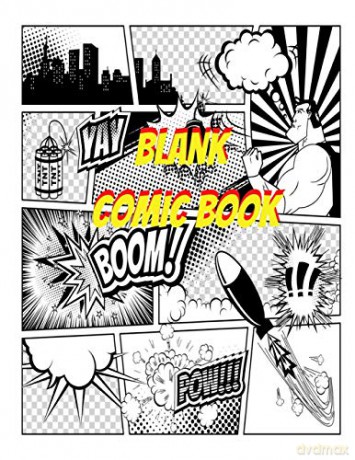 Blank Comic Book: blank comic book for kids with variety of templates | comic blank book|comic books for boys and girls | Large 8.5x11 inch - Matt Rios [KSIĄŻKA]