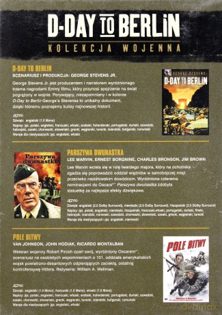 Kolekcja Wojenna D-Day to Berlin BOX: Pole Bitwy / D-Day to Berlin / Parszywa dwunastka [3DVD]