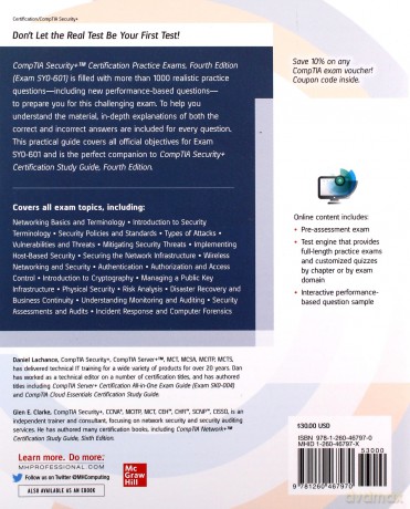 Comptia Security+ Certification Practice Exams, Fourth Edition (Exam Sy0-601) [KSIĄŻKA]
