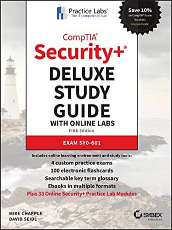 CompTIA Security+ Deluxe Study Guide with Online Labs: Exam SY0-601 - Mike Chapple [KSIĄŻKA]