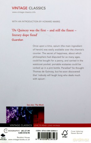 Confessions of an English Opium-Eater (Vintage Classics) - Thomas De Quincey [KSIĄŻKA]