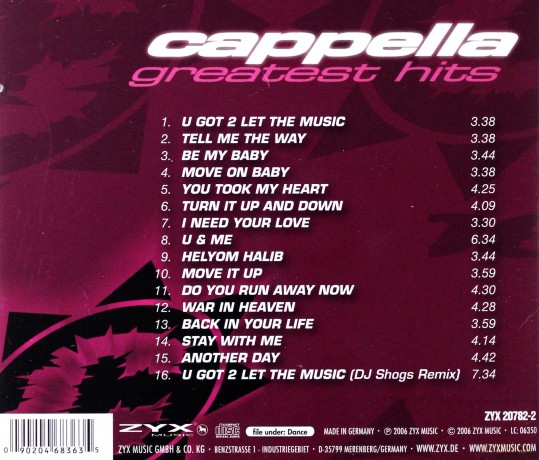 Capella: Greatest Hits [CD]