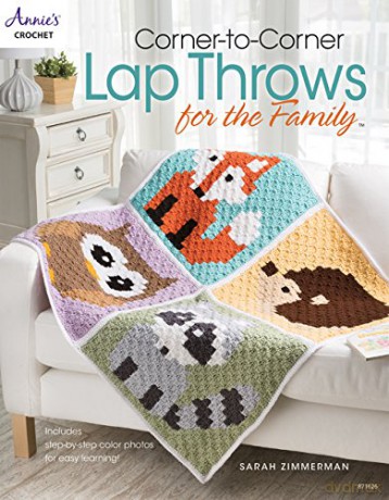 Corner-To-Corner Lap Throws for the Family: Includes step-by-step color photos for easy learning! (Annies Crochet) - Sarah Zimmerman [KSIĄŻKA]