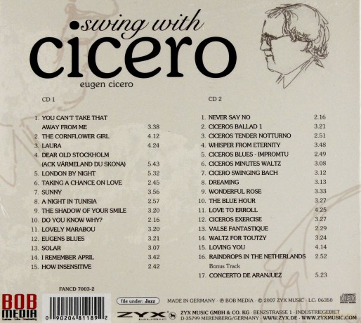 Swing With Cicero [2CD]