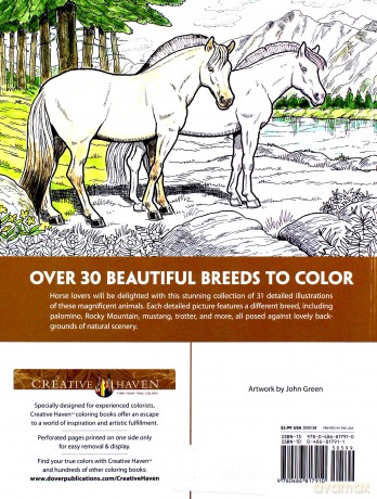 Creative Haven Great Horses Coloring Book - John Green [KSIĄŻKA]