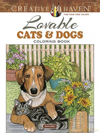 Creative Haven Lovable Cats and Dogs Coloring Book - Ruth Soffer [KSIĄŻKA]