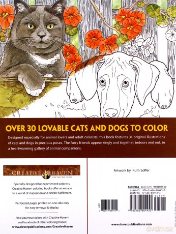 Creative Haven Lovable Cats and Dogs Coloring Book - Ruth Soffer [KSIĄŻKA]
