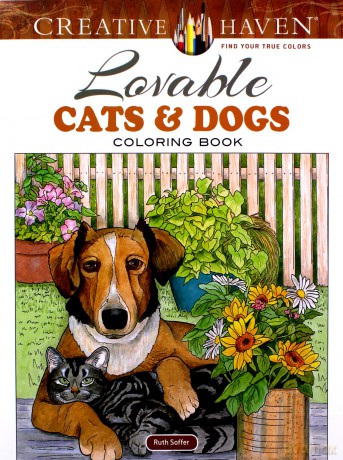 Creative Haven Lovable Cats and Dogs Coloring Book - Ruth Soffer [KSIĄŻKA]
