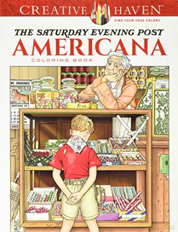 Creative Haven The Saturday Evening Post Americana Coloring Book - Marty Noble [KSIĄŻKA]
