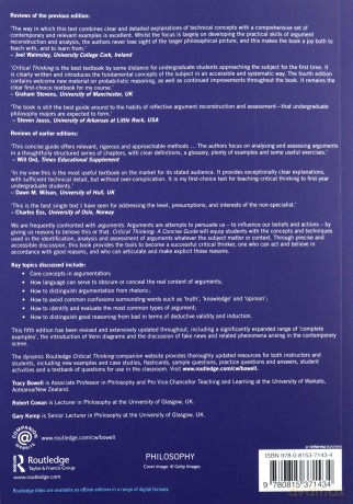 Critical Thinking: A Concise Guide - Tracy Bowell [KSIĄŻKA]