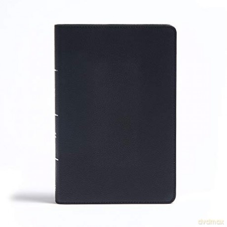 CSB Large Print Personal Size Reference Bible, Black Genuine Leather, Indexed - CSB Bibles by Holman [KSIĄŻKA]