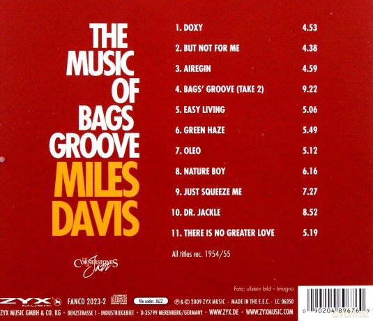 The Music Of Bags Groove [CD]