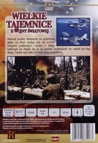 Wielkie Tajemnice II Wojny Światowej 24: Tajemnica Śmierci Yamamoto [DVD]