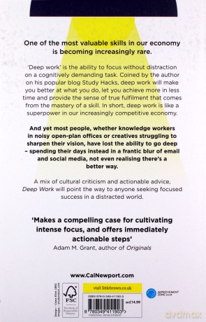 Deep Work: Rules for Focused Success in a Distracted World - Cal Newport [KSIĄŻKA]