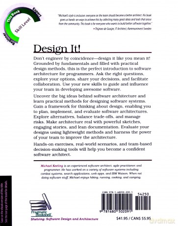 Design it!: From Programmer to Software Architect (The Pragmatic Programmers) - Micahel Keeling [KSIĄŻKA]