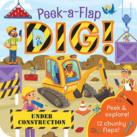 Dig!: Peek a Flap Children's Board Book (Peek a Boo Dig! Fun Children's Interactive Lift a Flap Board Book for Ages 0 and Up) - Jaye Garnett [KSIĄŻKA]