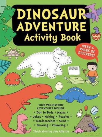 Dinosaur Adventure Activity Book - Illustrated by Jen Alliston [KSIĄŻKA]