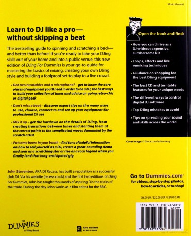 DJing For Dummies 3e - John Steventon [KSIĄŻKA]