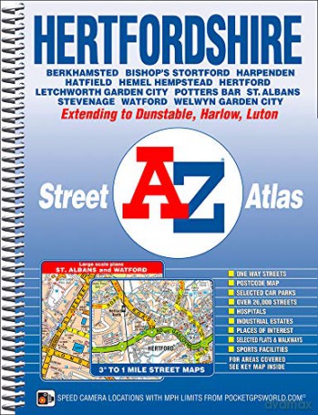 Hertfordshire A-Z Street Atlas - A-Z maps [KSIĄŻKA]