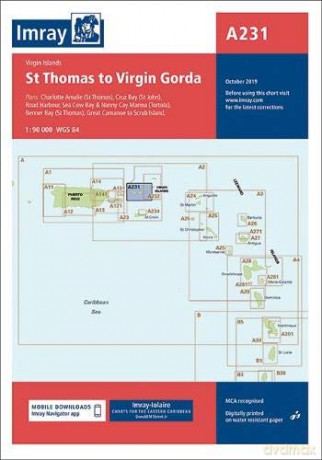 Imray Chart A231 2019: Virgin Islands St Thomas to Virgin Gorda (Imray A Charts) [KSIĄŻKA]