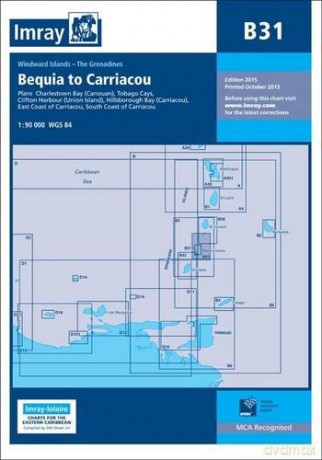 Imray Chart B31: Grenadines - Middle Sheet; Bequia to Carriacou (B Series) [KSIĄŻKA]