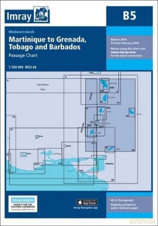 Imray Chart B5: Martinique to Tobago and Barbados Passage Chart (B Charts) [KSIĄŻKA]