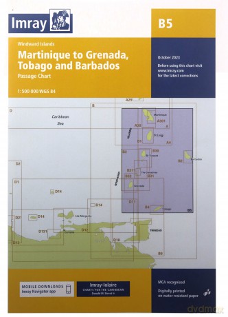 Imray Chart B5: Martinique to Tobago and Barbados Passage Chart (B Charts) [KSIĄŻKA]