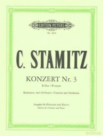 Klarinettenkonzert Nr.3 - Clarinet Concerto No. 3 Clarinette - Carl Stamitz [KSIĄŻKA]