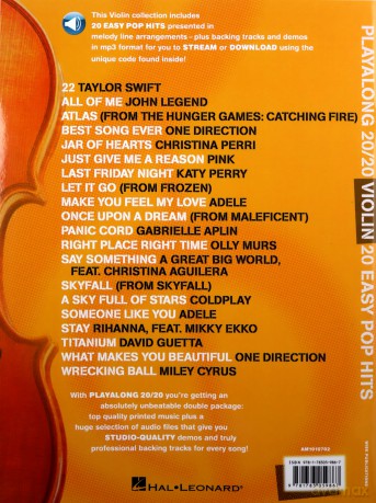 Playalong 20/20 Violin Violin (Book and Download Card): 20 Easy Pop Hits (Playlong 2020) [KSIĄŻKA]