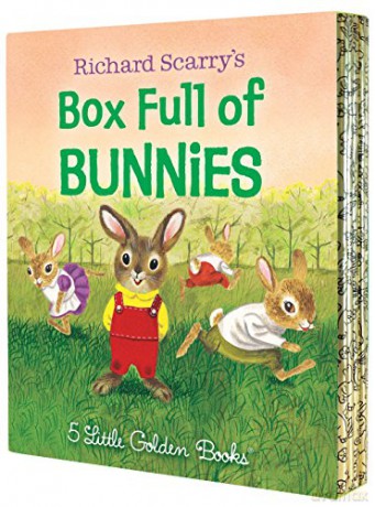 Richard Scarry's Box Full of Bunnies (Little Golden Book): The Bunny Book; I Am a Bunny; Just for Fun; Naughty Bunny; Polite Elephant - Richard Scarry [KSIĄŻKA]
