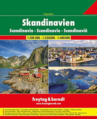 Scandinavia Superatlas sp.: Norwegen, Schweden, Dänemark, Finnland - Freytag-Berndt und Artaria KG [KSIĄŻKA]