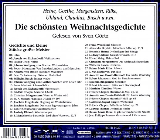 Die Schönsten Weihnachtsgedich [CD]