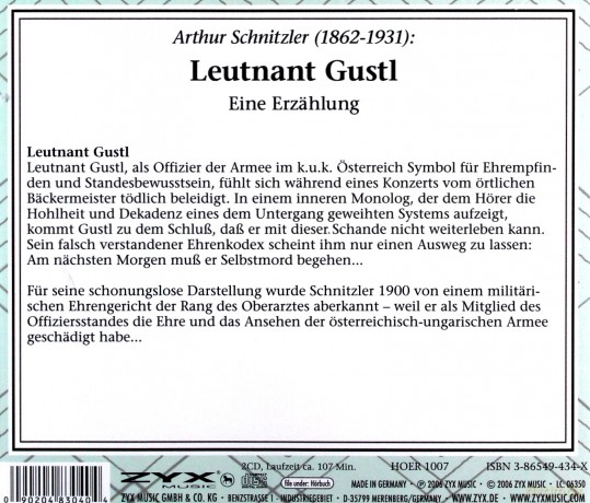 A. Schnitzler: Leutnant Gustl [AUDIOBOOK] [2CD]