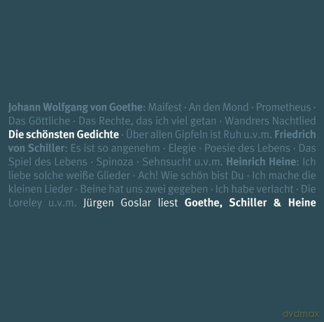 Die Schönsten Gedichte - Goeth [3CD]