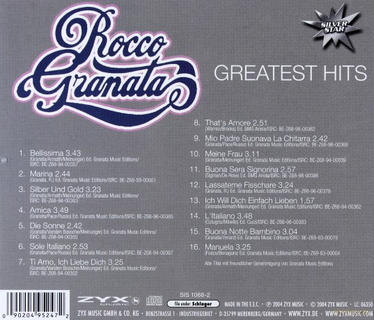 Rocco Granata: Greatest Hits [CD]