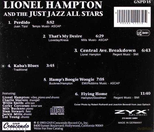 Lionel Hampton: And The Just Jazz All-Stars [CD]