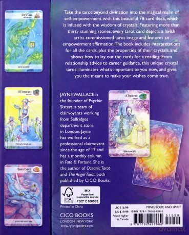 The Crystal Power Tarot: Includes a full deck of 78 specially commissioned tarot cards and a 64-page illustrated book - Jayne Wallace [KSIĄŻKA]