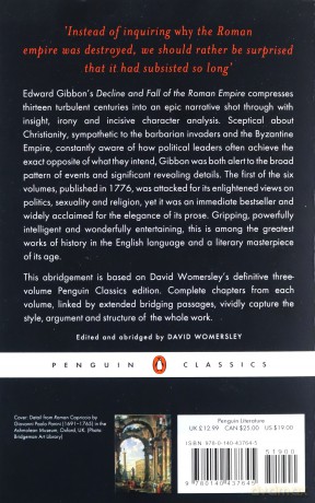 The History of the Decline and Fall of the Roman Empire (Penguin Classics) - Edward Gibbon [KSIĄŻKA]