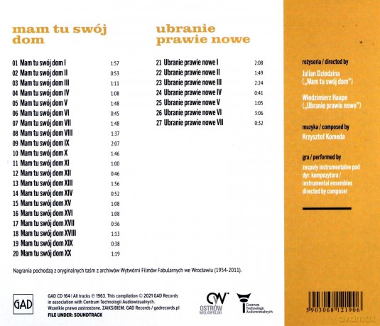 Mam tu swój dom soundtrack (Krzysztof Komeda) [CD]