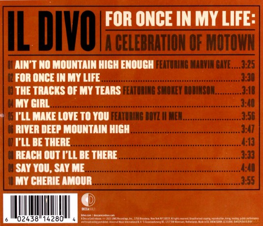Il Divo: For Once In My Life [CD]