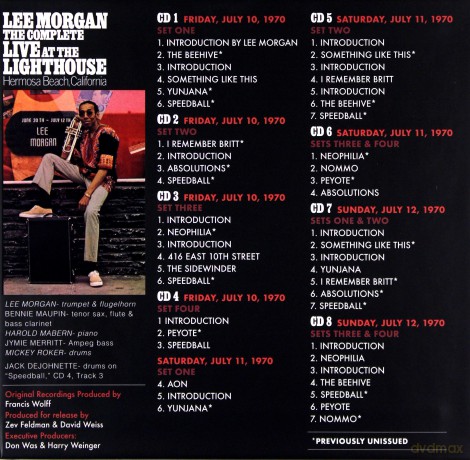 Lee Morgan: The Complete Live At The Lighthouse [8CD]