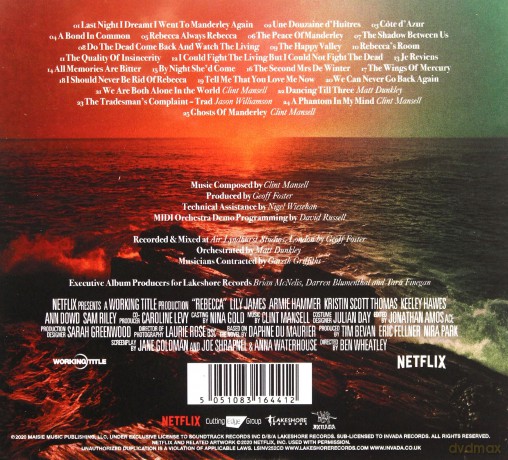 Rebecca soundtrack (Rebeka) (Clint Mansell) [CD]