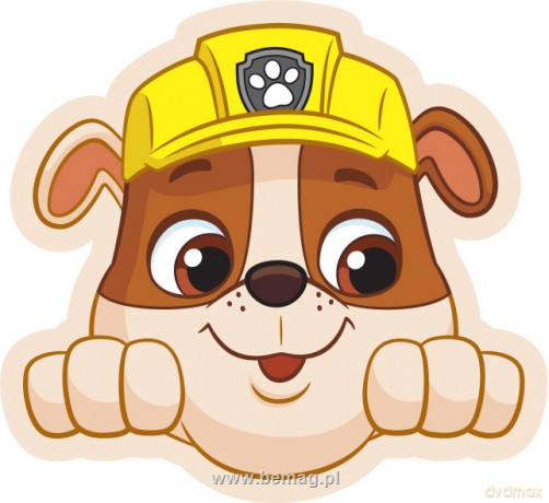 Poduszka kształtka licencyjna Paw Patrol Rubble (Psi Patrol)