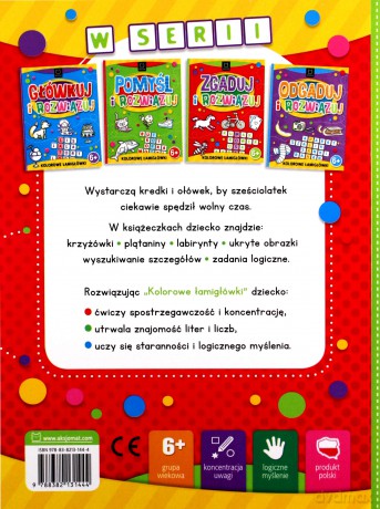 Zgaduj i rozwiązuj. Kolorowe łamigłówki 6+ [KSIĄŻKA]